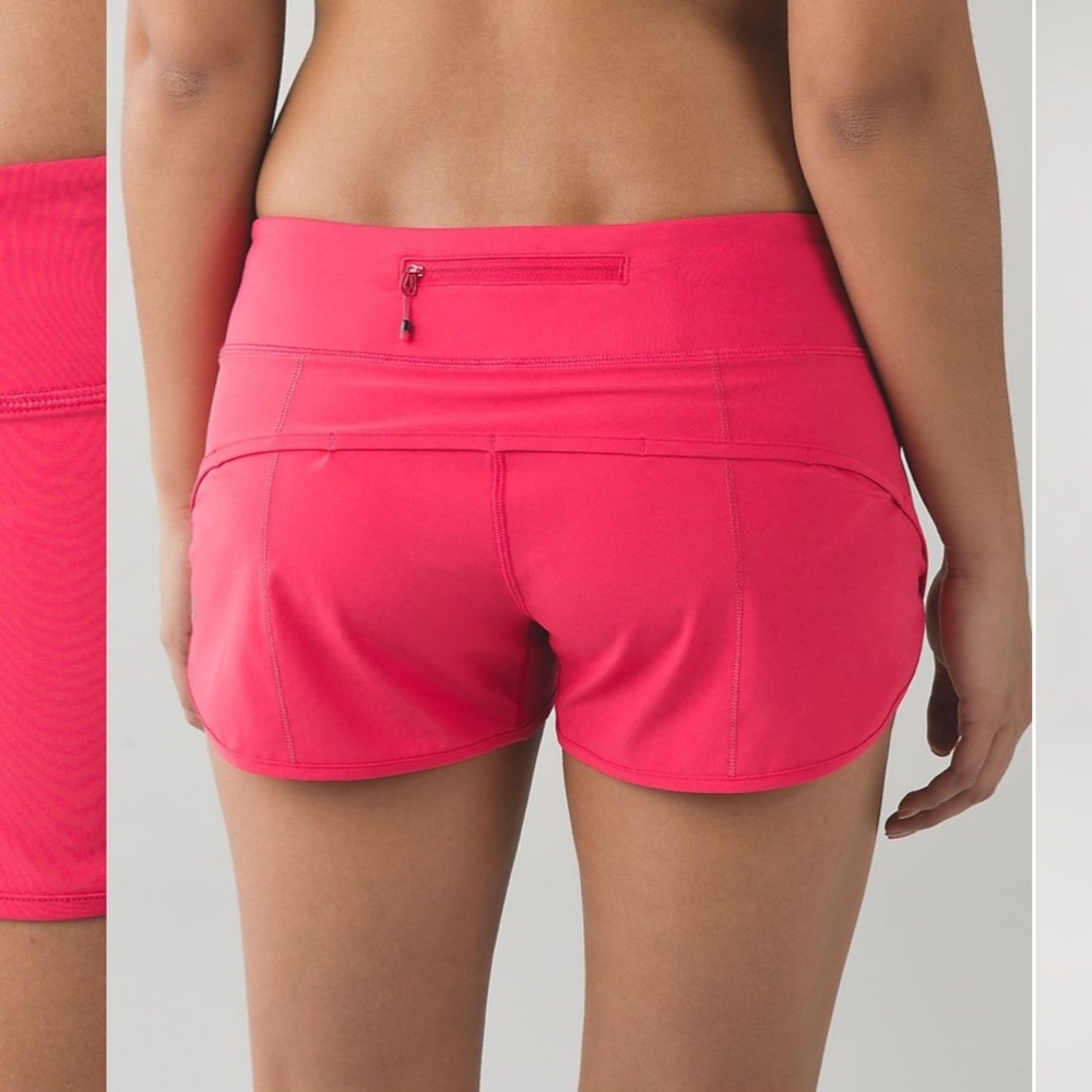 Lululemon Speed Shorts Size 4 in Pink (Boom Juice maybe?)